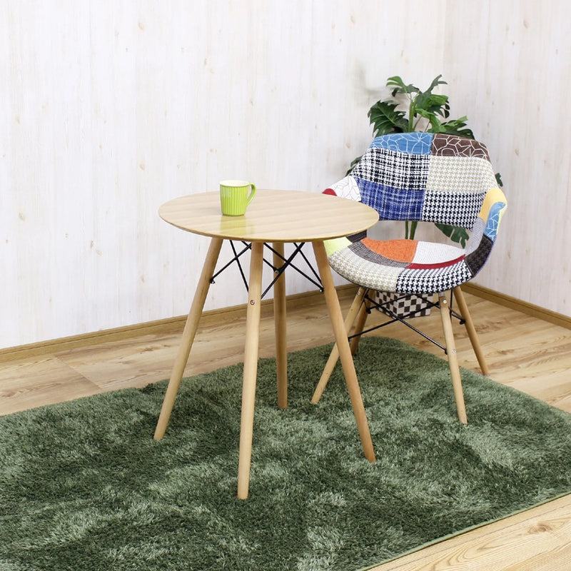 円形コーヒーテーブル 直径60cm ウォールナット タモ突板 ビーチ材脚 11