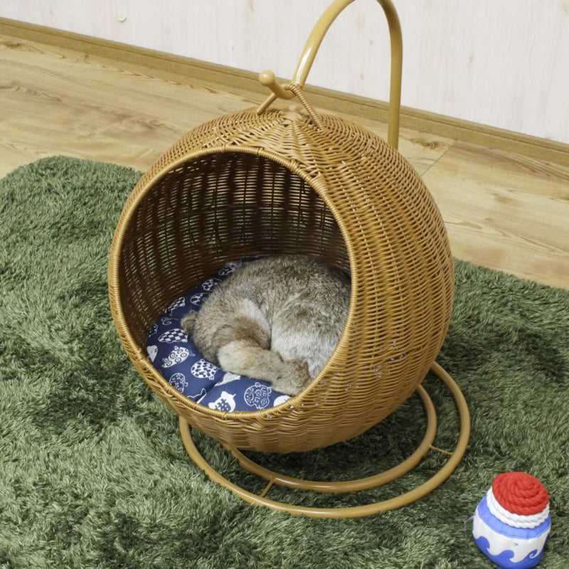 ペット用ハンギングチェア 人工ラタン 猫用 入口径32cm 8