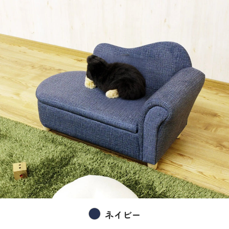 座面下収納庫付きペットソファ 引っかきに強いファブリック生地 18