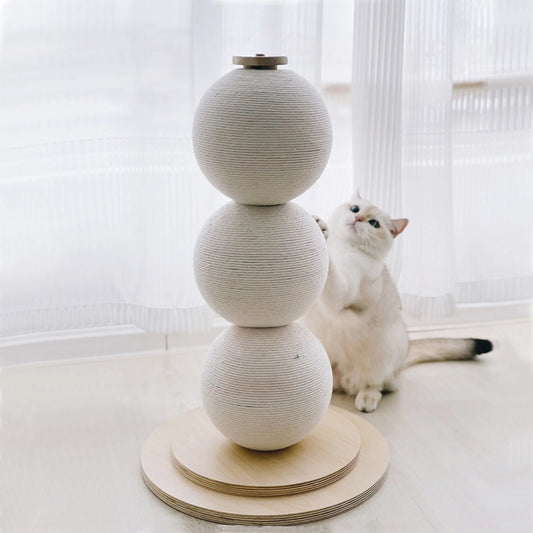 猫爪とぎポール 土台幅40cm 高さ60cm 綿糸使用