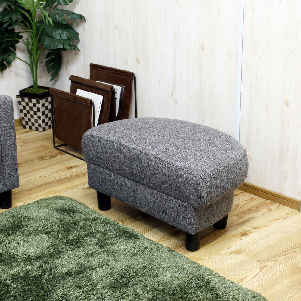 カウチソファ 収納庫付き コンパクト 片肘 帆布生地 脚高10cm W110cm