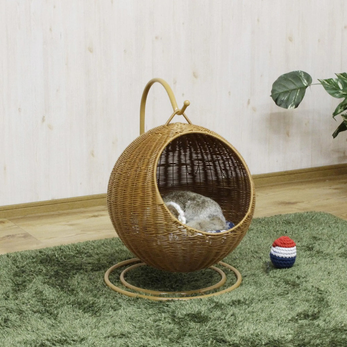 ペット用ハンギングチェア 人工ラタン 猫用 入口径32cm 15