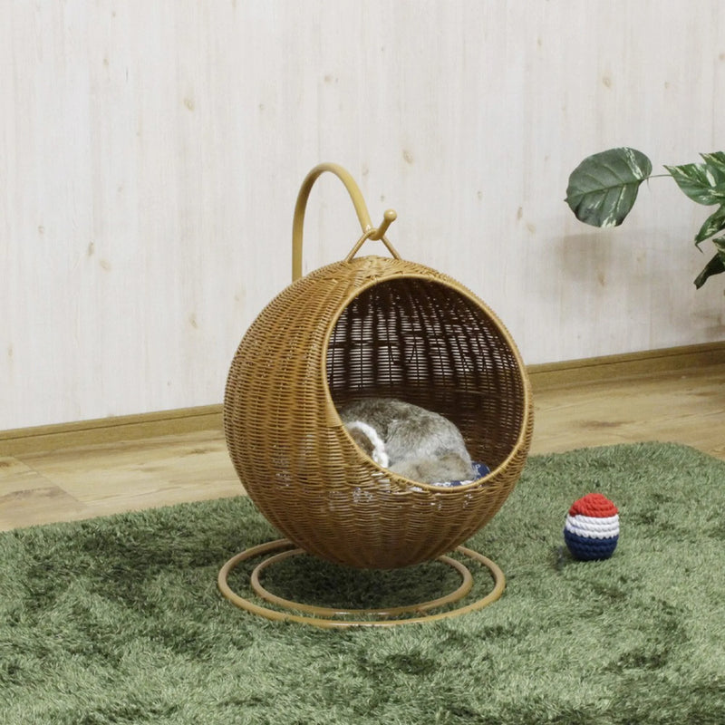 ペット用ハンギングチェア 人工ラタン 猫用 入口径32cm 15