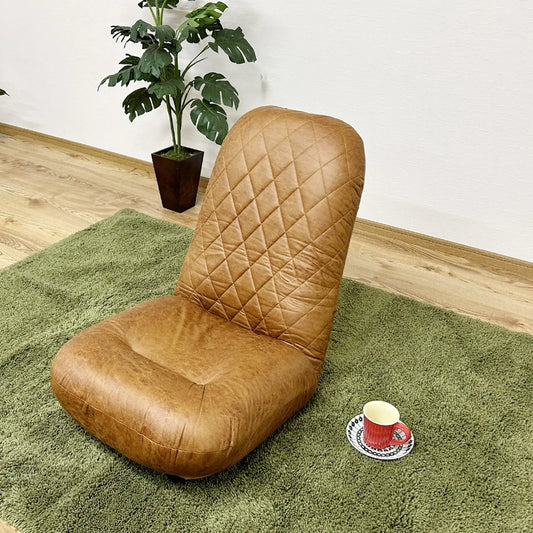 ハイバック脚付き座椅子 ポケットコイル入り ファブリックレザー