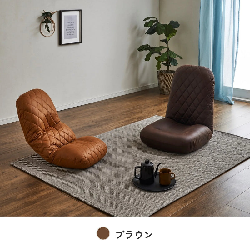 ハイバック脚付き座椅子 ポケットコイル入り ファブリックレザー 12