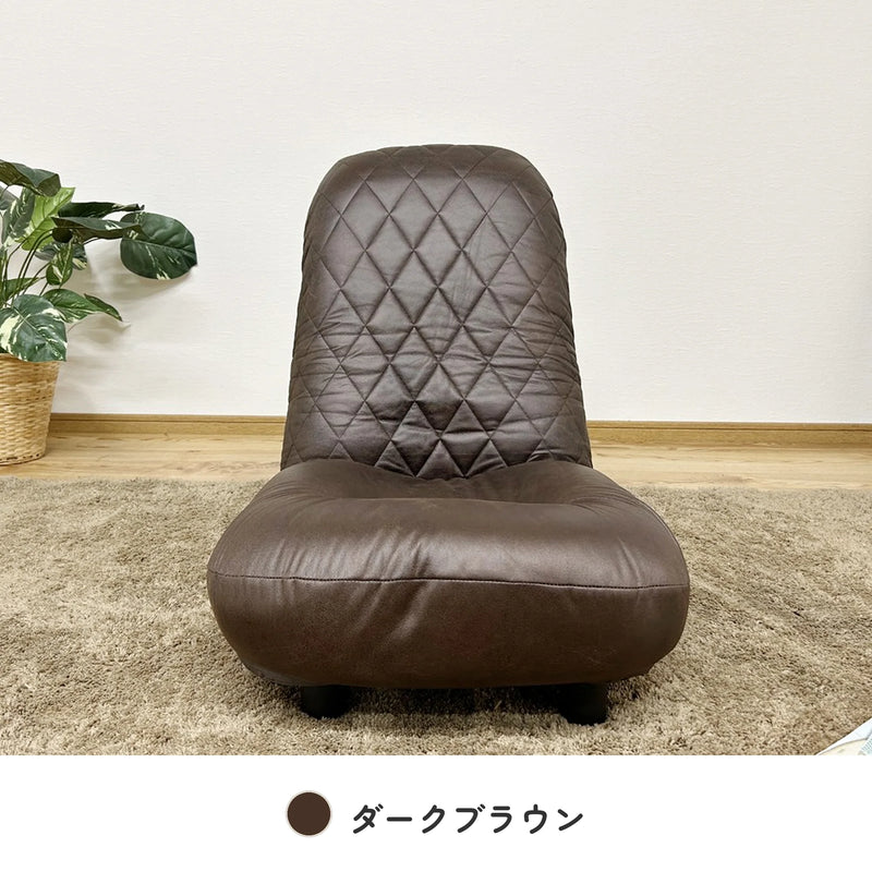 ハイバック脚付き座椅子 ポケットコイル入り ファブリックレザー 13