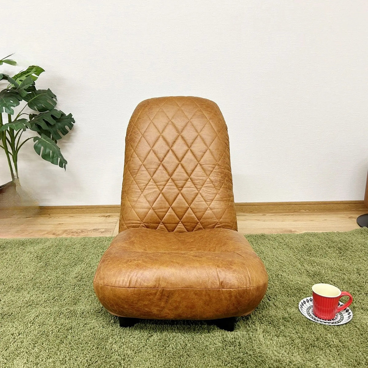 ハイバック脚付き座椅子 ポケットコイル入り ファブリックレザー 15