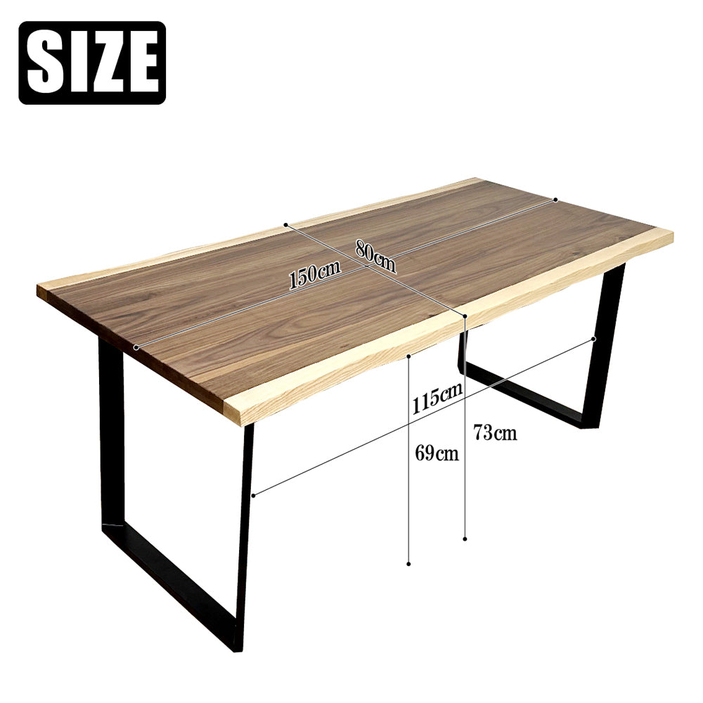ウォールナット一枚板風ダイニングテーブル