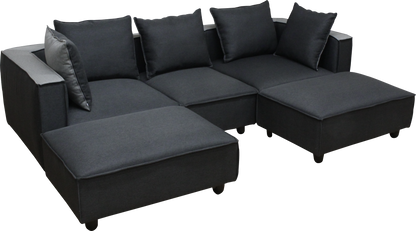 ツートンカラーのクッションリバーシブルタイプのワイドカウチソファー！