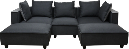 ツートンカラーのクッションリバーシブルタイプのワイドカウチソファー！